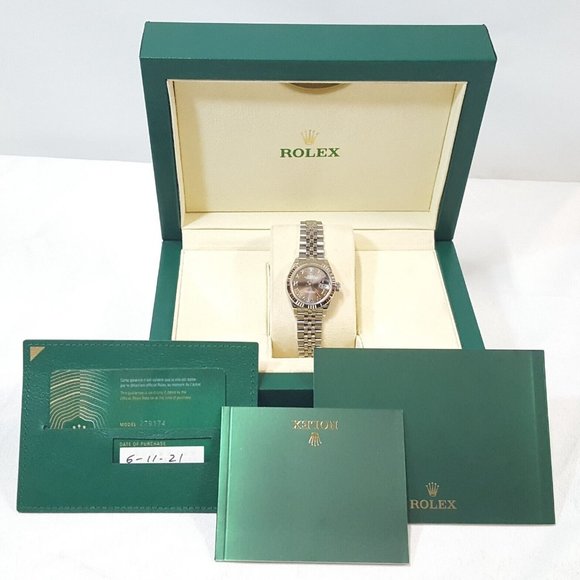 Rolex Accessories - Rolex Lady-Datejust 297174 28mm Jubilee Stainless Steel Watch Grey Roman Dial